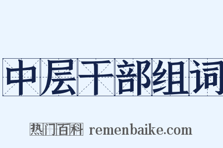 中层干部组词是什么意思的图片